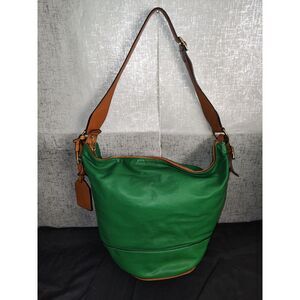 Lauren Ralph Lauren Green Leather Satchel Bag